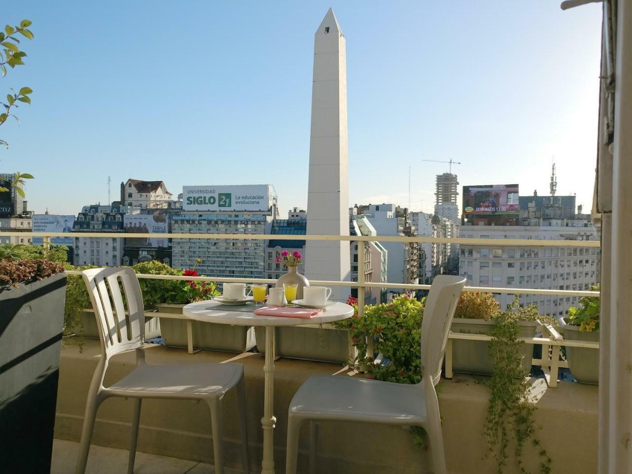 Penthouse Frente Al Obelisco Con Terraza Buenos Aires Exterior foto